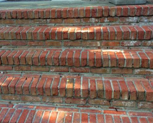 Exterior Cleaning Brick Steps