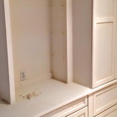 Built-in Wall Unit Before